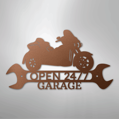 My Easy Monogram Steel Sign Copper / 12" Trike Shop Monogram - Steel Sign