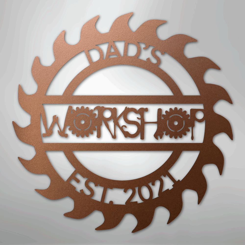 My Easy Monogram Steel Sign Copper / 12" Unique Workshop Monogram - Steel Sign