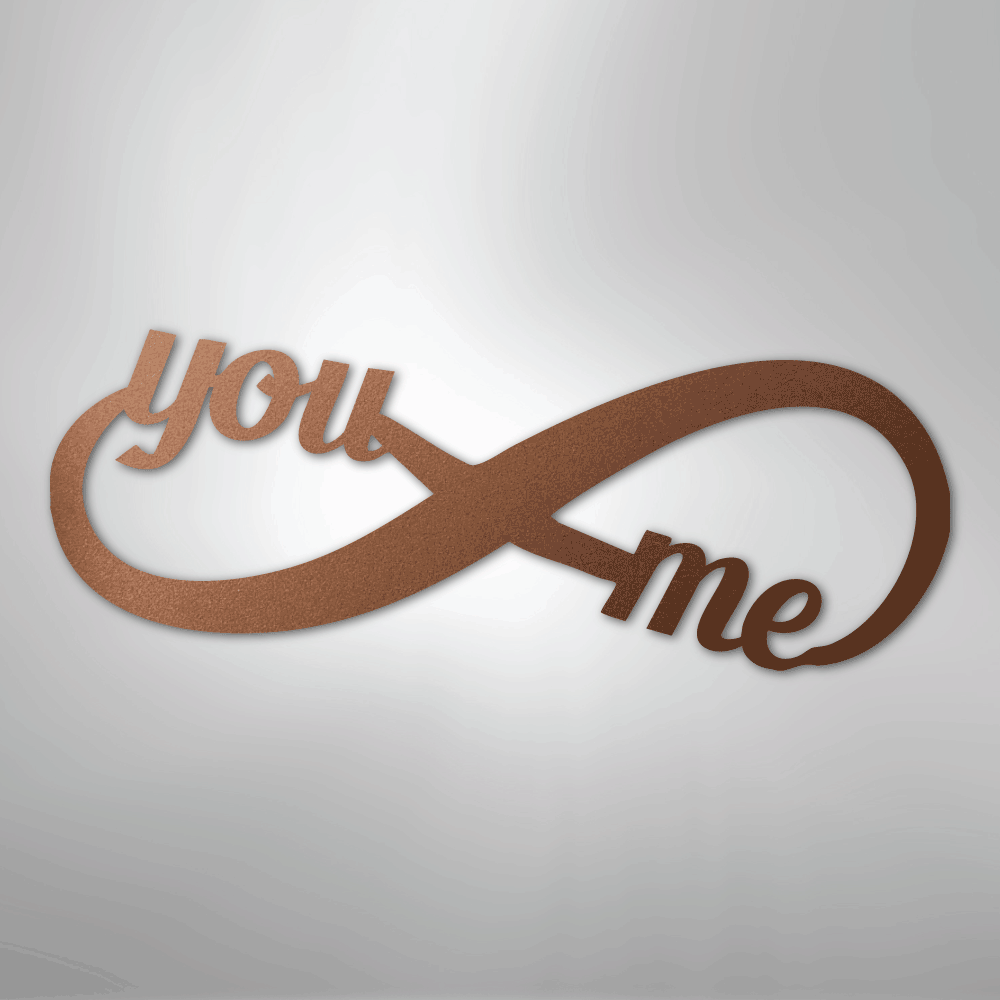My Easy Monogram Steel Sign Copper / 12" You and Me Infinity - Steel Sign