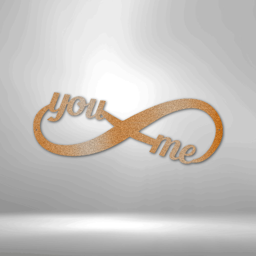 My Easy Monogram Steel Sign Copper / 12" You and Me Infinity - Steel Sign