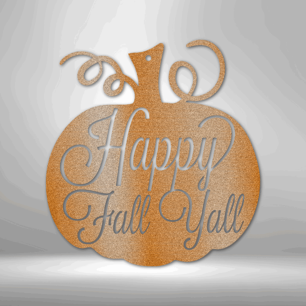 My Easy Monogram Steel Sign Fall Pumpkin - Steel Sign