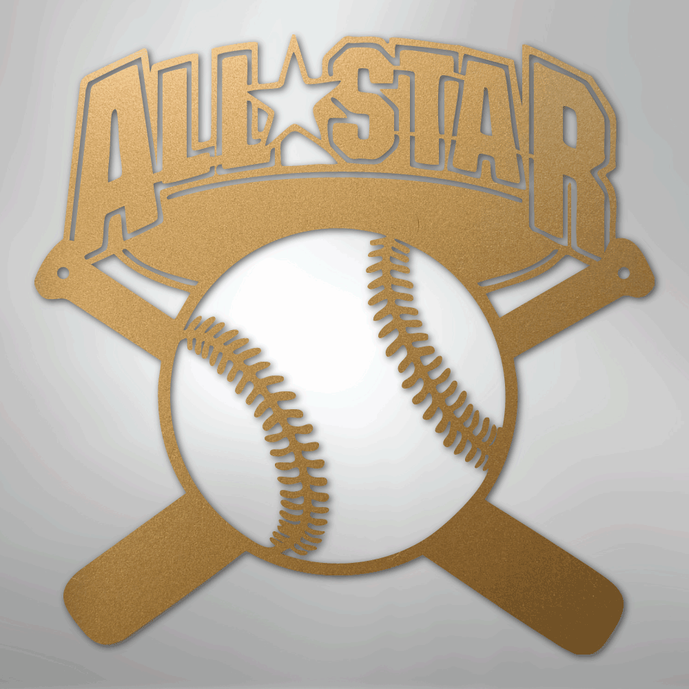 My Easy Monogram Steel Sign Gold / 12" All-Star - Metal Sign