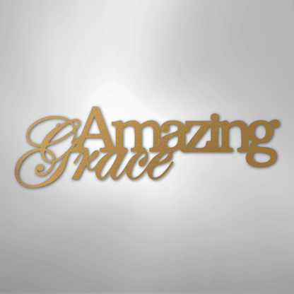 My Easy Monogram Steel Sign Gold / 12" Amazing Grace - Steel Sign