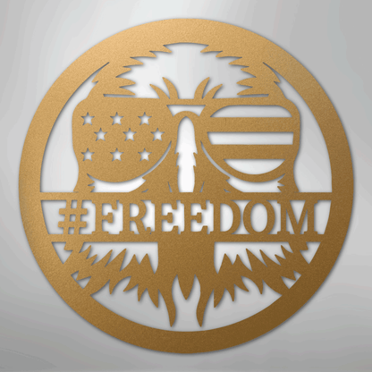 My Easy Monogram Steel Sign Gold / 12" American Eagle Monogram - Steel Sign