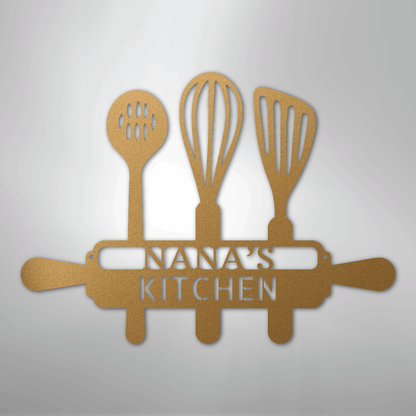 My Easy Monogram Steel Sign Gold / 12 Baker's Kitchen
