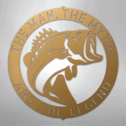 My Easy Monogram Steel Sign Gold / 12" Bass Monogram - Steel Sign