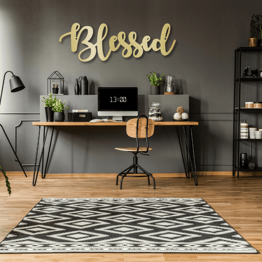 My Easy Monogram Steel Sign Gold / 12" Blessed Script - Steel Sign