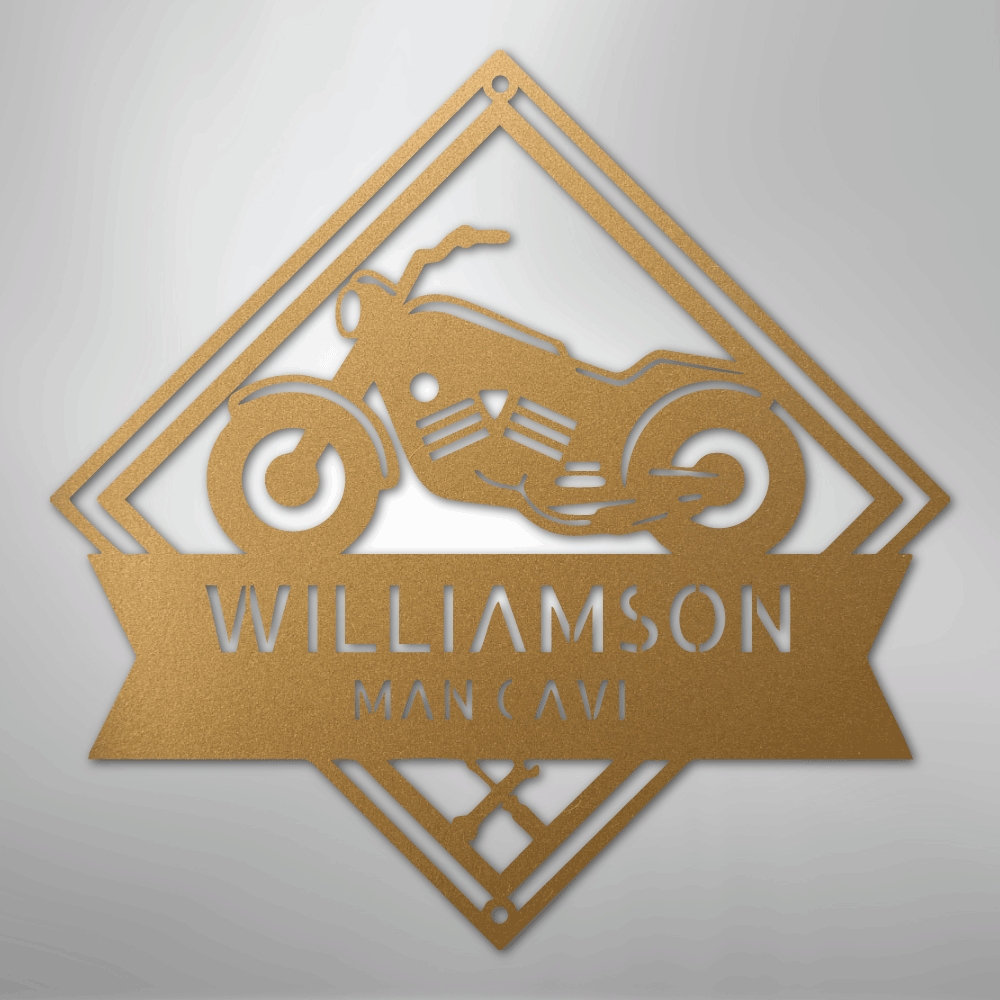 My Easy Monogram Steel Sign Gold / 12" Born to Be Wild Monogram - Steel Sign