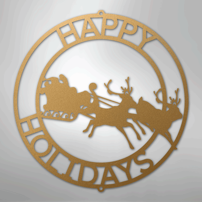 My Easy Monogram Steel Sign Gold / 12" Christmas Cheer Monogram - Steel Sign