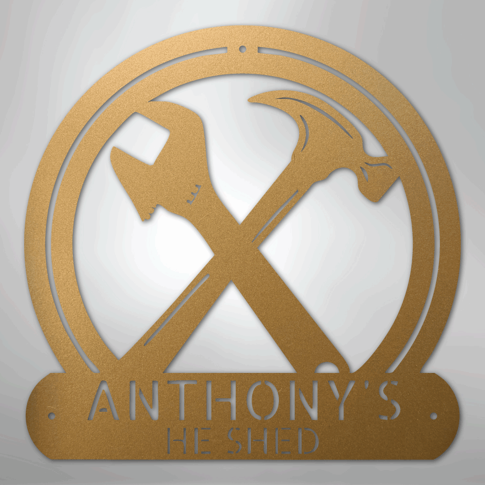 My Easy Monogram Steel Sign Gold / 12" Crafty Monogram - Steel Sign