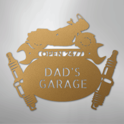 My Easy Monogram Steel Sign Gold / 12" Cruiser Mechanic Monogram - Steel Sign