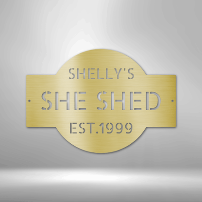 My Easy Monogram Steel Sign Gold / 12" Custom Plaque - Steel Sign