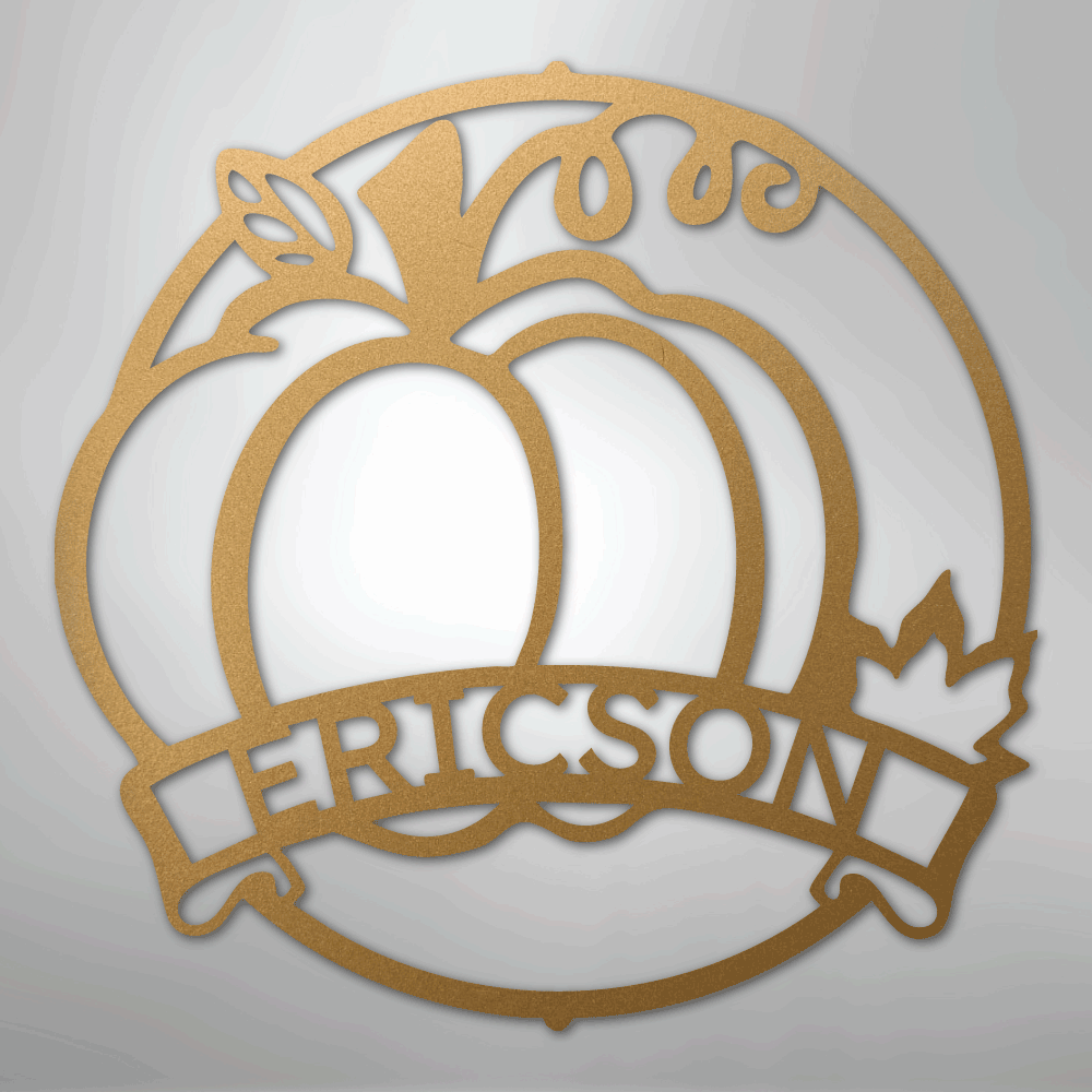 My Easy Monogram Steel Sign Gold / 12" Fall Harvest Monogram - Steel Sign