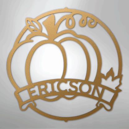 My Easy Monogram Steel Sign Gold / 12" Fall Harvest Monogram - Steel Sign