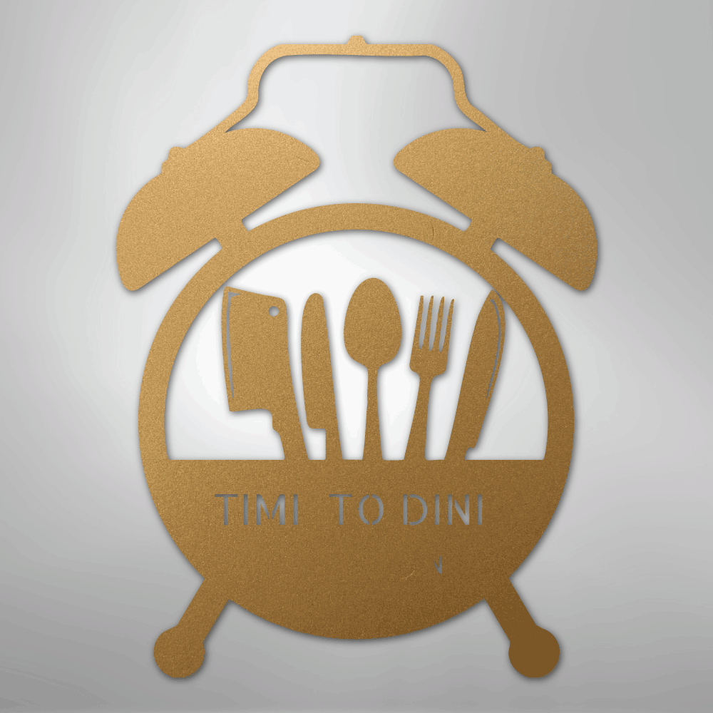 My Easy Monogram Steel Sign Gold / 12" Food Time Monogram - Steel Sign