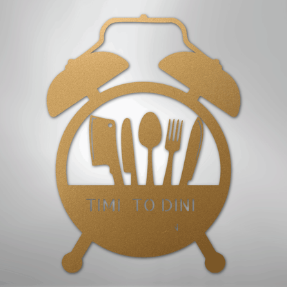 My Easy Monogram Steel Sign Gold / 12" Food Time Monogram - Steel Sign