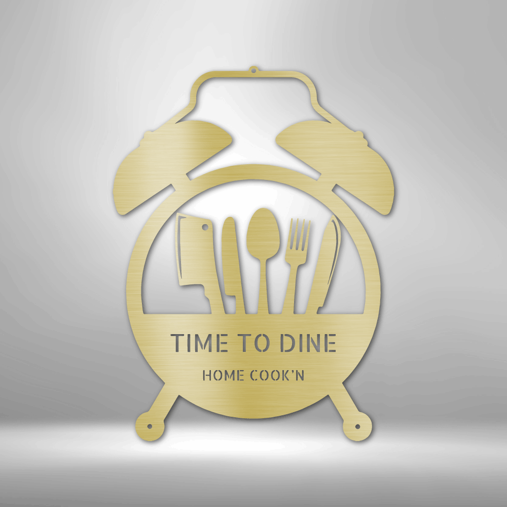 My Easy Monogram Steel Sign Gold / 12" Food Time Monogram - Steel Sign