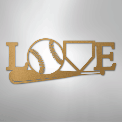 My Easy Monogram Steel Sign Gold / 12" For The Love Of The Game - Metal Sign