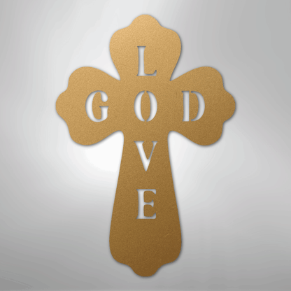 My Easy Monogram Steel Sign Gold / 12" God Love - Steel Sign