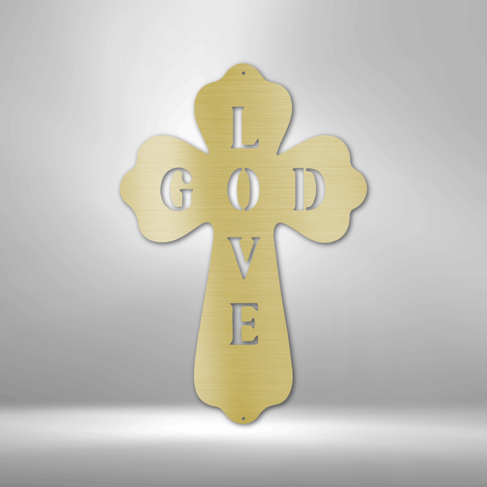 My Easy Monogram Steel Sign Gold / 12" God Love - Steel Sign