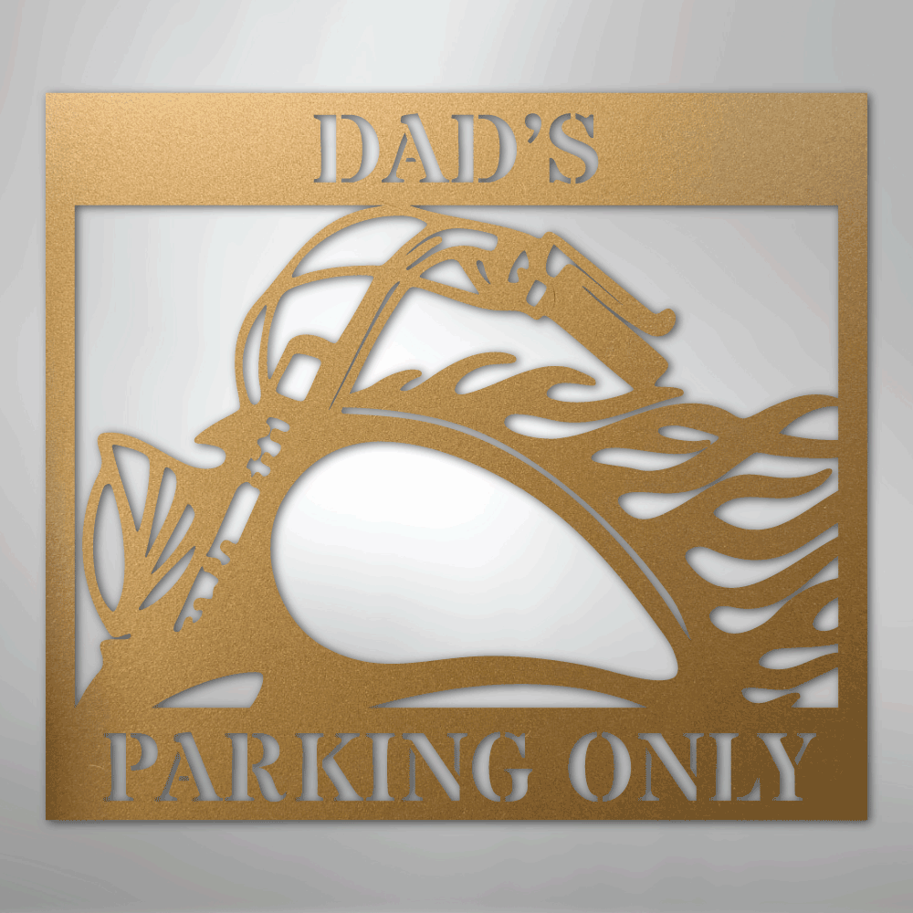 My Easy Monogram Steel Sign Gold / 12" Hog Parking - Steel Sign