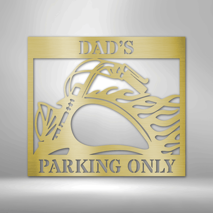 My Easy Monogram Steel Sign Gold / 12" Hog Parking - Steel Sign