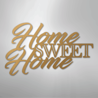 My Easy Monogram Steel Sign Gold / 12" Home Sweet Home - Steel Sign