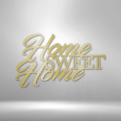 My Easy Monogram Steel Sign Gold / 12" Home Sweet Home - Steel Sign