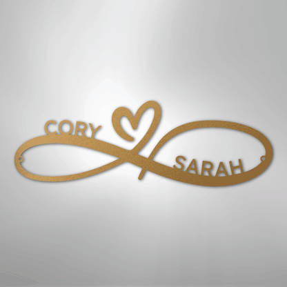 My Easy Monogram Steel Sign Gold / 12" Infinity Couples Monogram - Steel Sign