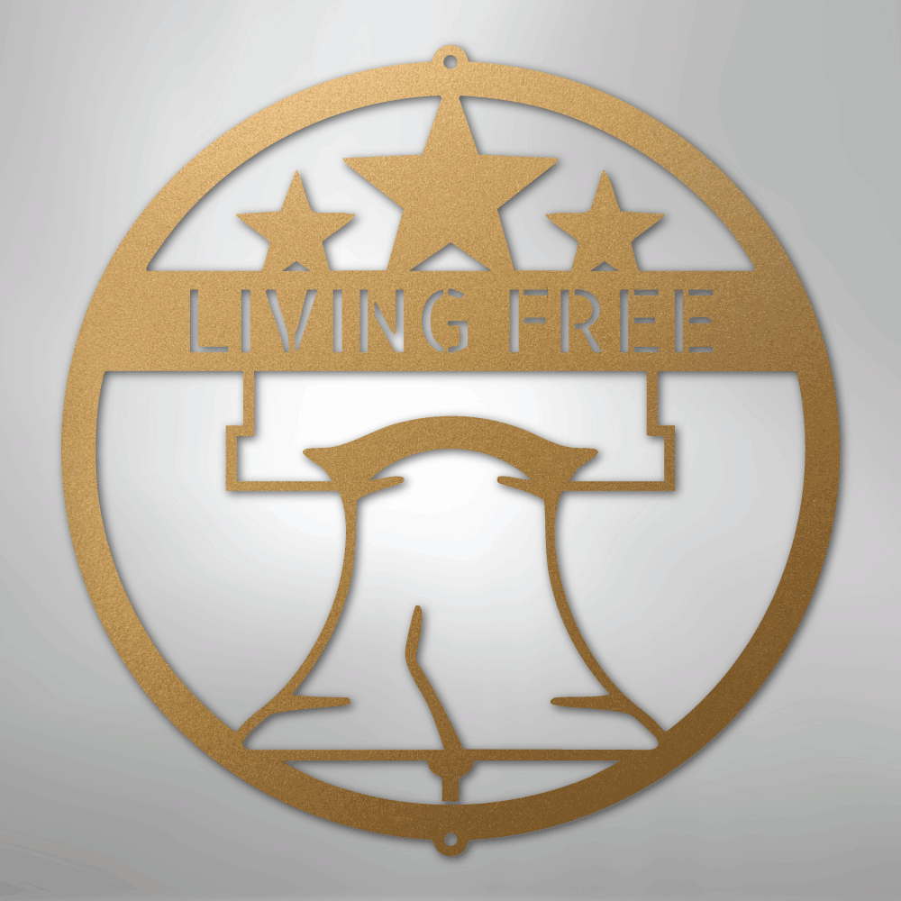 My Easy Monogram Steel Sign Gold / 12" Liberty Bell Monogram - Steel Sign