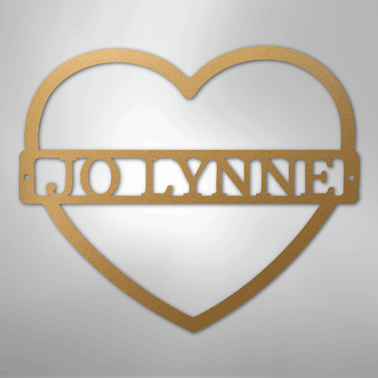 My Easy Monogram Steel Sign Gold / 12" Mother's Love Monogram - Steel Sign