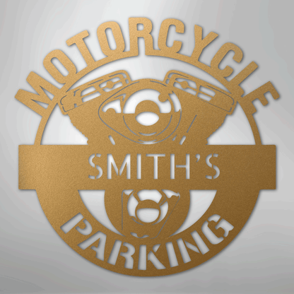My Easy Monogram Steel Sign Gold / 12" Motorcycle Parking Monogram - Steel Sign