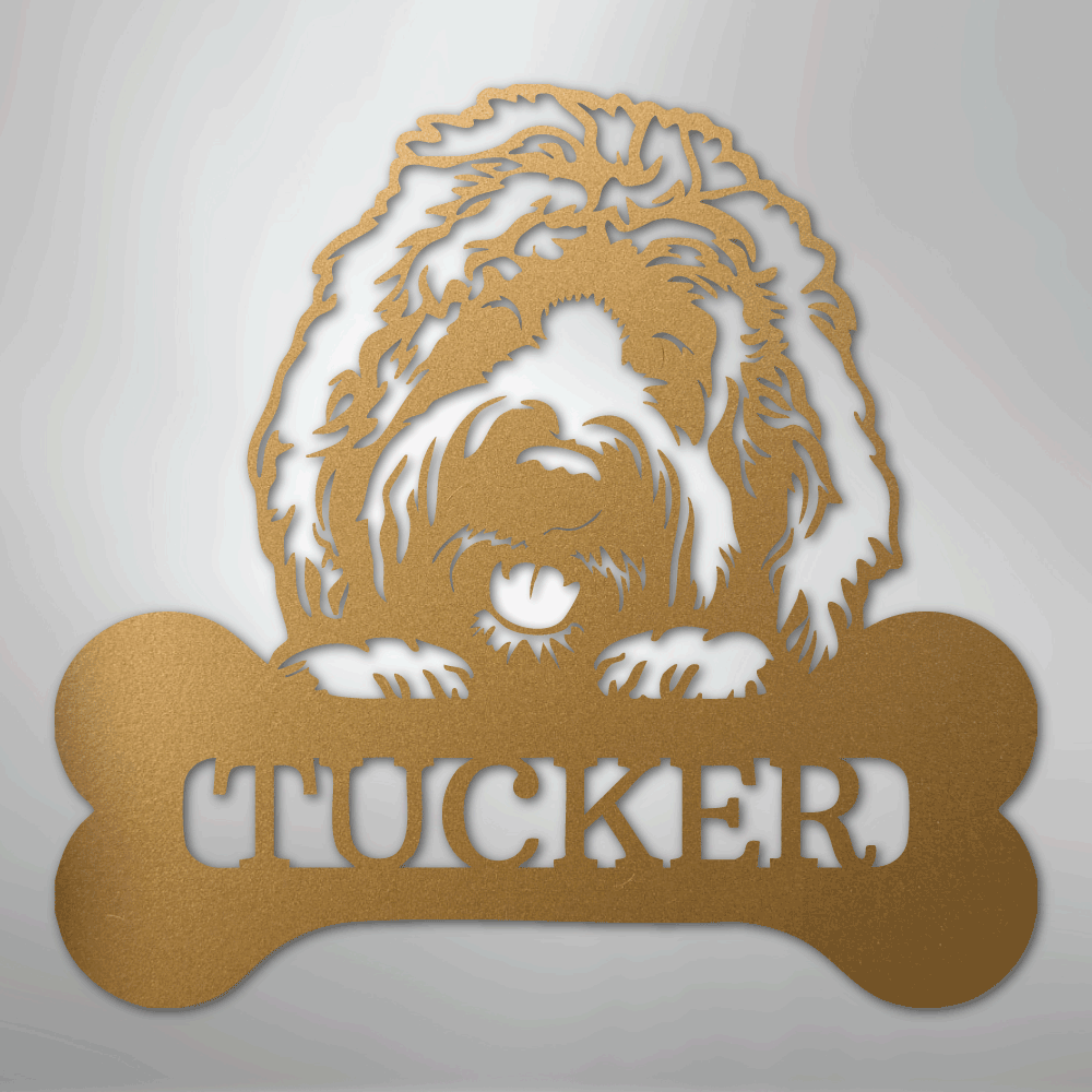 My Easy Monogram Steel Sign Gold / 12" Pick Your Pup Monogram - Steel Sign