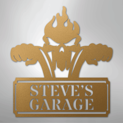 My Easy Monogram Steel Sign Gold / 12" Rough Ride Monogram - Steel Sign