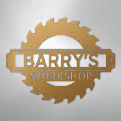 My Easy Monogram Steel Sign Gold / 12" Sawmill Monogram - Steel Sign