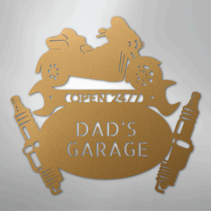 My Easy Monogram Steel Sign Gold / 12" Trike Mechanic Monogram - Steel Sign
