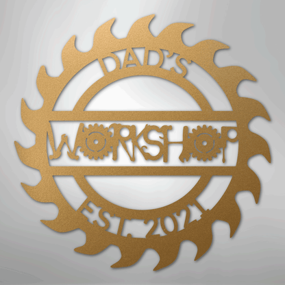 My Easy Monogram Steel Sign Gold / 12" Unique Workshop Monogram - Steel Sign