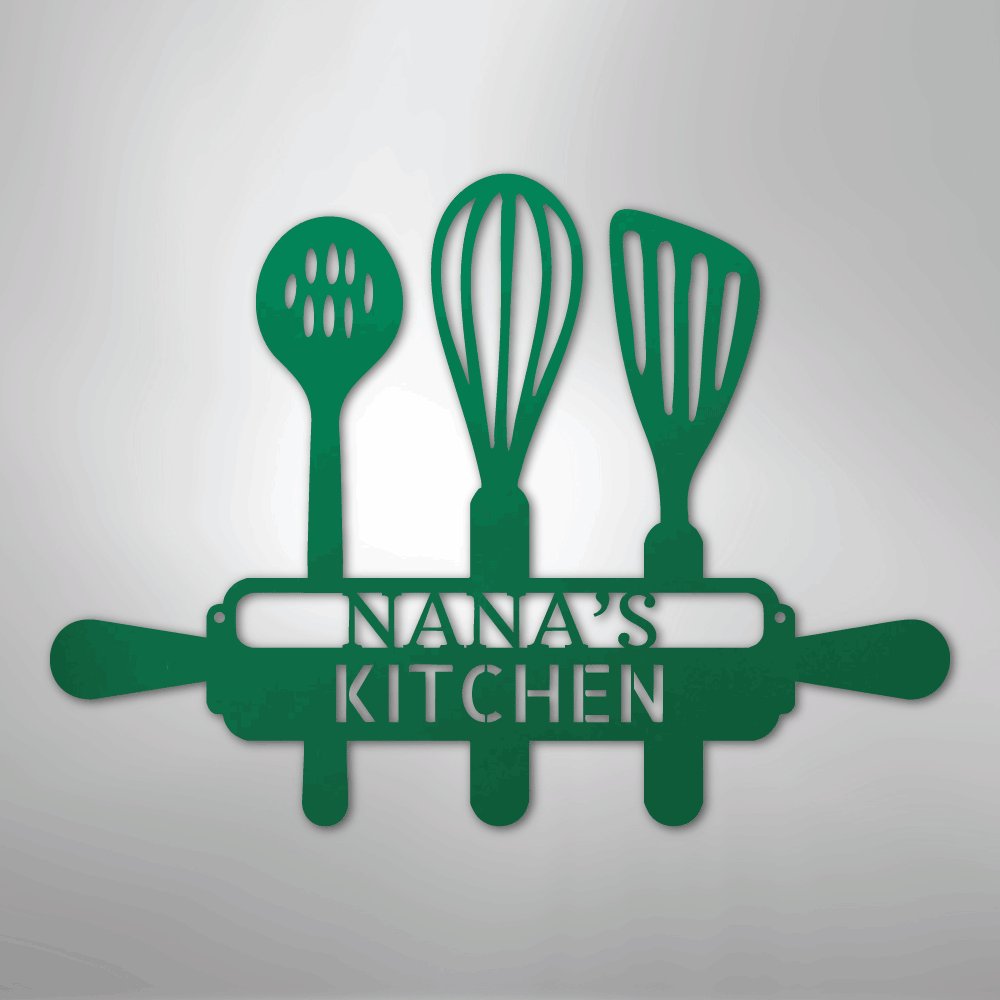 My Easy Monogram Steel Sign Green / 12 Baker's Kitchen