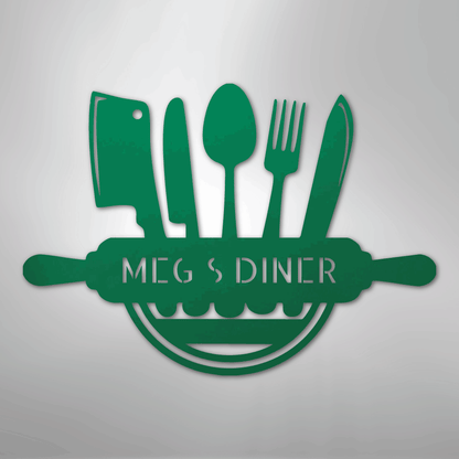 My Easy Monogram Steel Sign Green / 24" Art in the Kitchen Monogram - Steel Sign