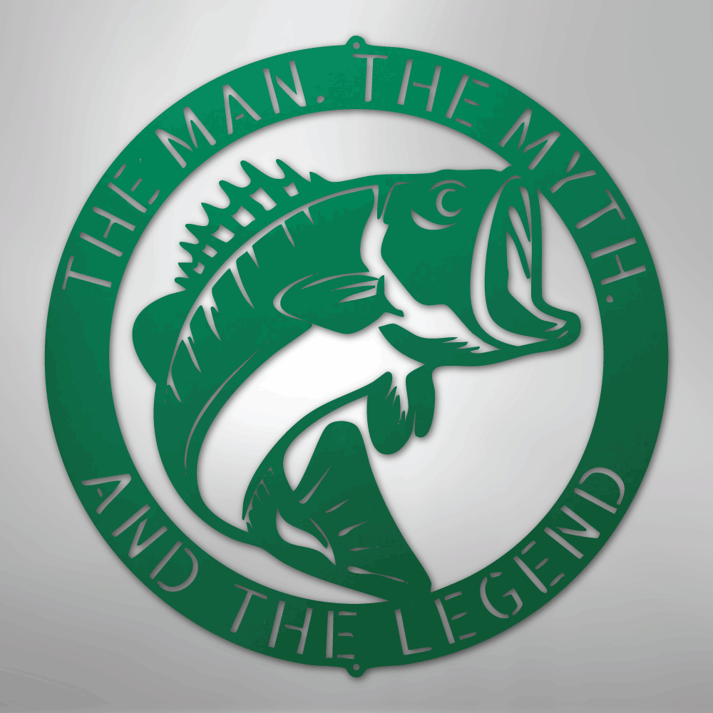 My Easy Monogram Steel Sign Green / 24" Bass Monogram - Steel Sign