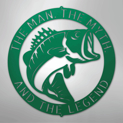 My Easy Monogram Steel Sign Green / 24" Bass Monogram - Steel Sign