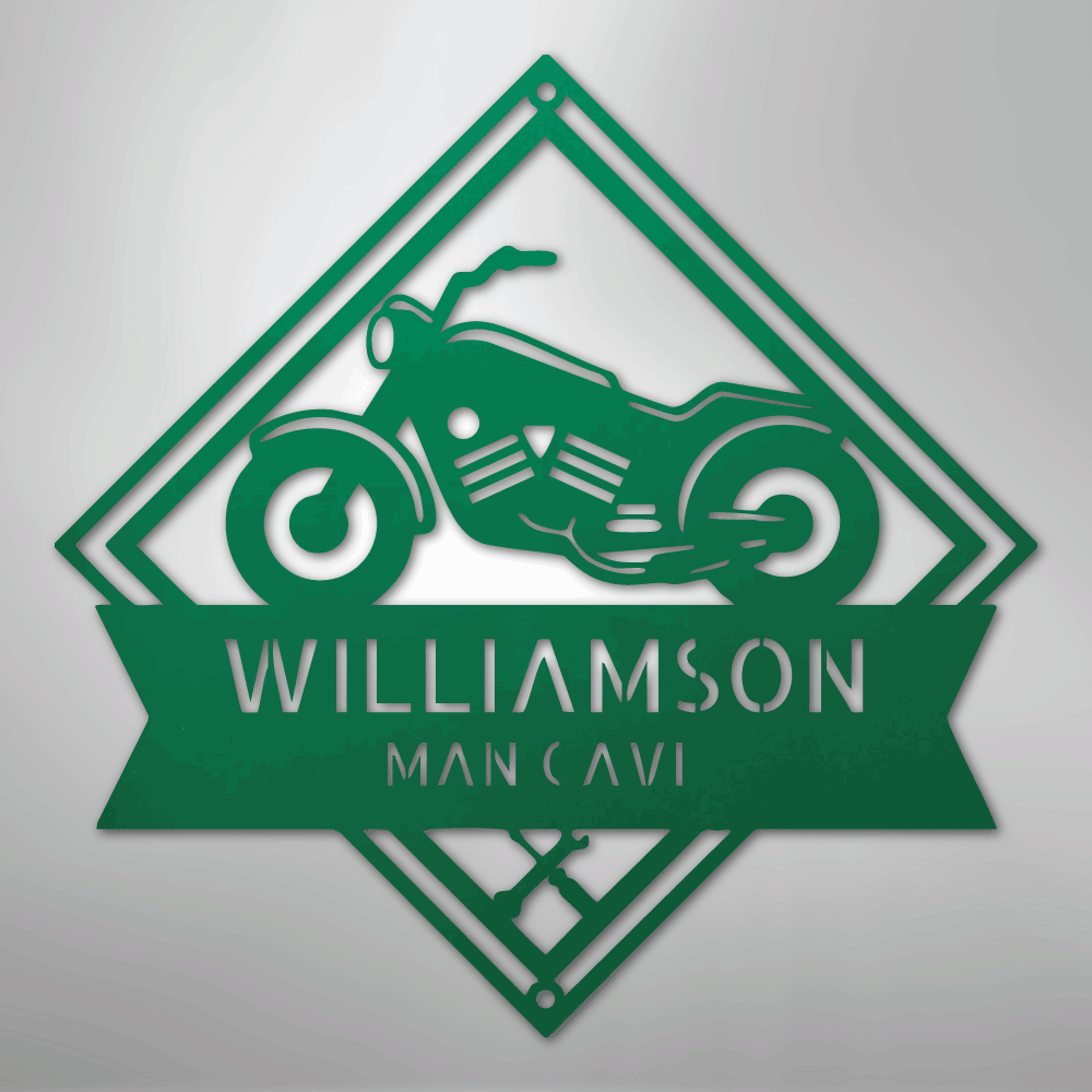 My Easy Monogram Steel Sign Green / 24" Born to Be Wild Monogram - Steel Sign