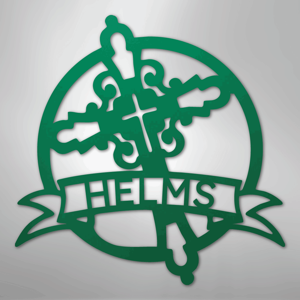 My Easy Monogram Steel Sign Green / 24" Catholic Monogram - Steel Sign