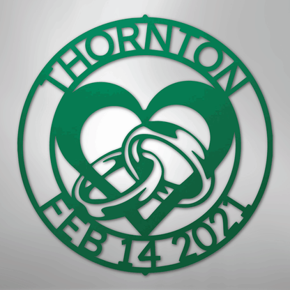 My Easy Monogram Steel Sign Green / 24" Engagement Monogram - Steel Sign