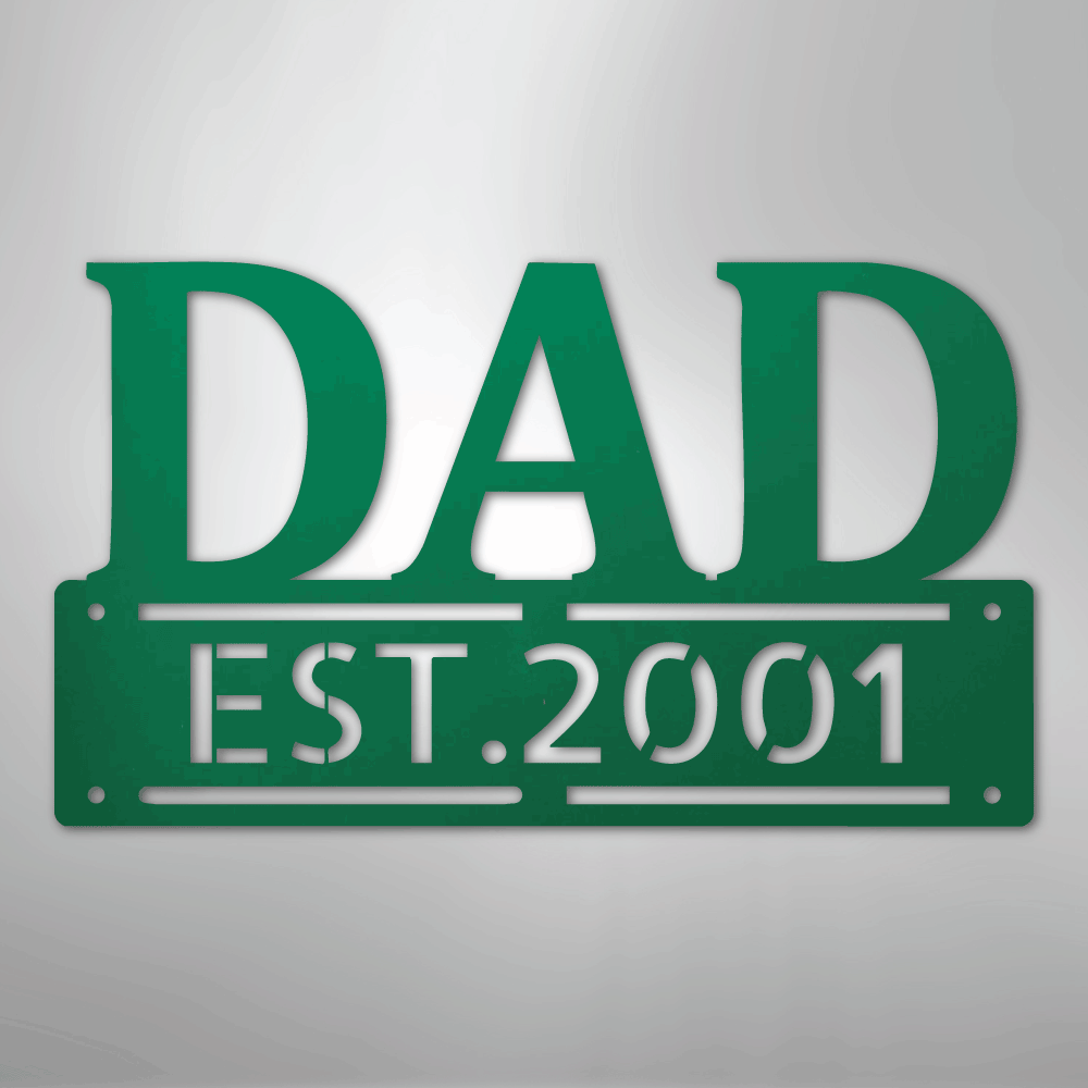 My Easy Monogram Steel Sign Green / 24" Father's Day - Steel Sign