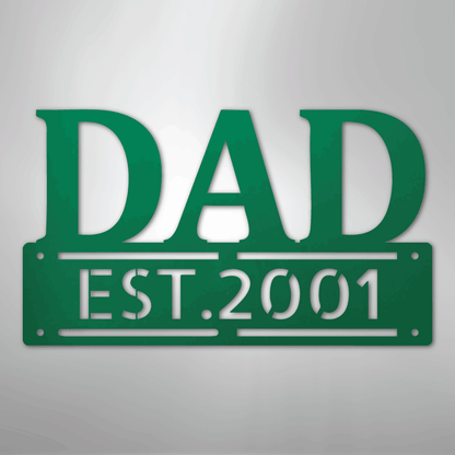 My Easy Monogram Steel Sign Green / 24" Father's Day - Steel Sign
