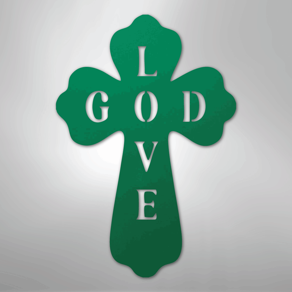 My Easy Monogram Steel Sign Green / 24" God Love - Steel Sign