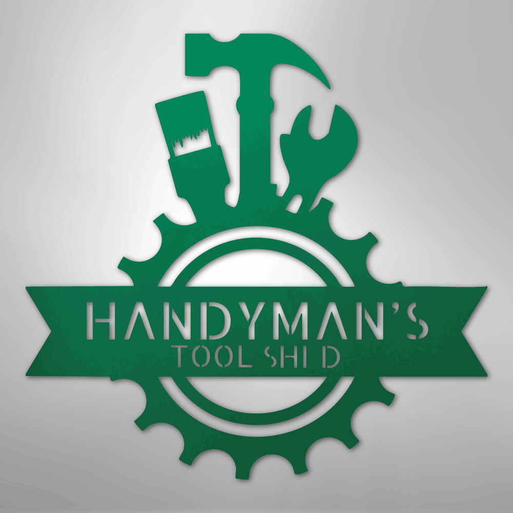 My Easy Monogram Steel Sign Green / 24" Handyman Shop Monogram - Steel Sign