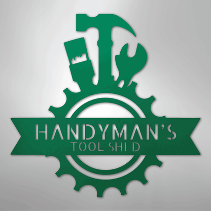 My Easy Monogram Steel Sign Green / 24" Handyman Shop Monogram - Steel Sign