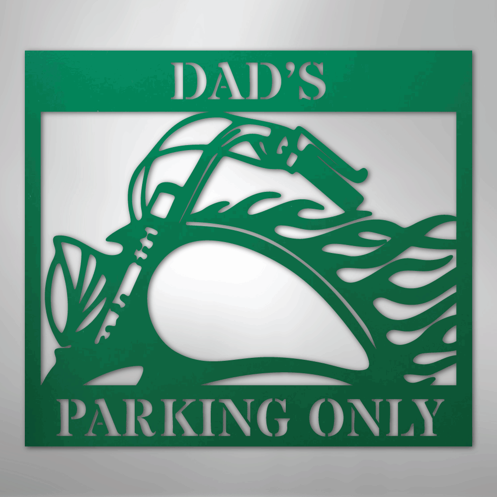 My Easy Monogram Steel Sign Green / 24" Hog Parking - Steel Sign